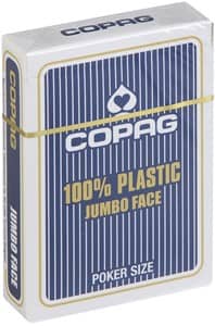 speelkaarten copag  plastic poker jumbo faces blauw