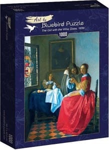 vermeer the girl with the wine glass puzzel  stukjes