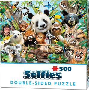 double sided selfie puzzles jungle  stukjes