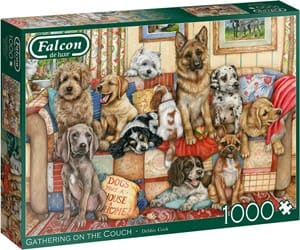 falcon gathering on the couch puzzel  stukjes