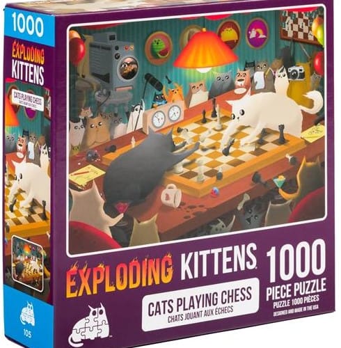 cats playing chess puzzel  stukjes