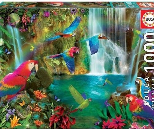 tropische vogels puzzel  stukjes