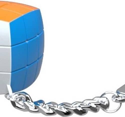 v cube  sleutelhanger rond