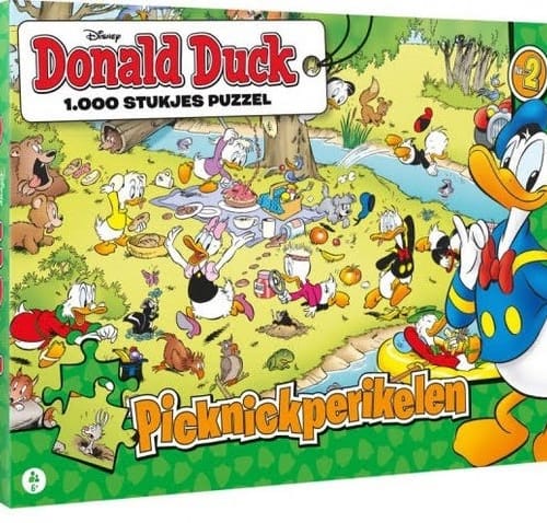 donald duck  picknick perikelen puzzel  stukjes