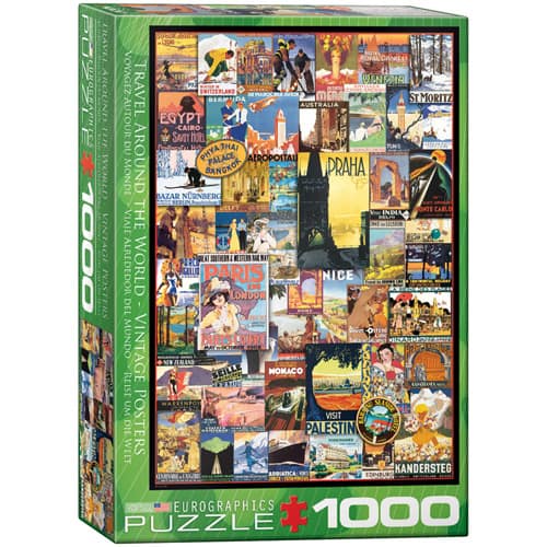 Travel Around the World Vintage Posters Puzzel