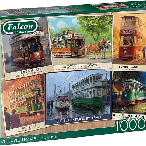 falcon vintage trams puzzel  stukjes