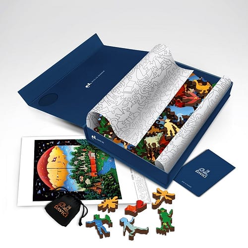 davici dag nacht houten puzzel  stukjes