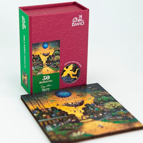 davici luchtschip houten puzzel  stukjes