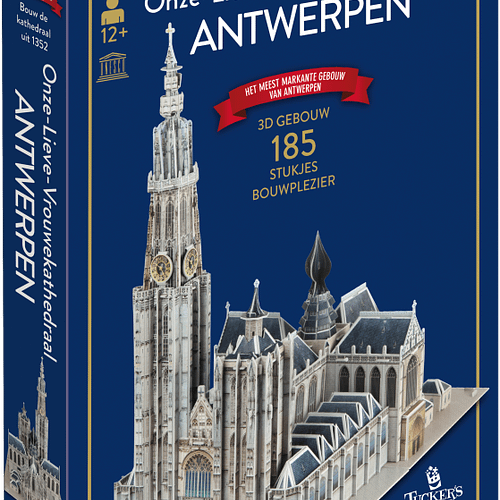 d gebouw onze lieve vrouwekathedraal antwerpen puzzel  stukjes