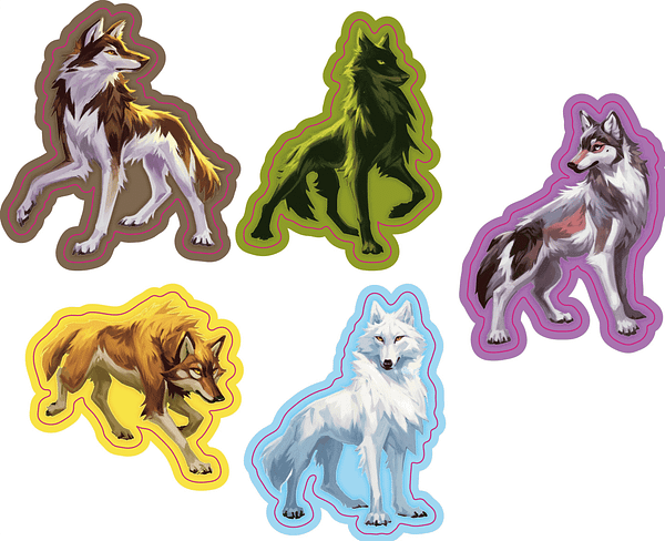 Wolven Stickers - Bordspel