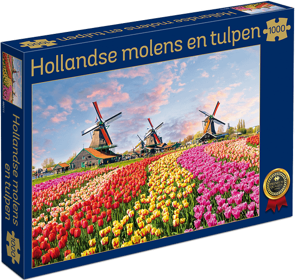 hollandse molens en tulpen puzzel  stukjes