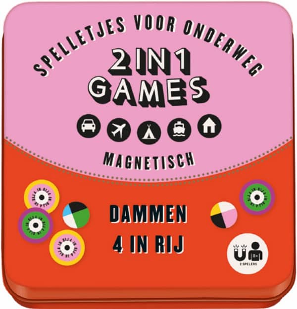 Magnetische 2 in 1 Games - Dammen & 4 in Rij